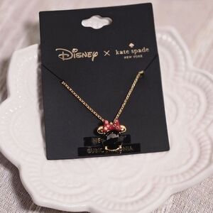 Kate Spade Disney Minnie Goldtone Necklace NWT Retail $69